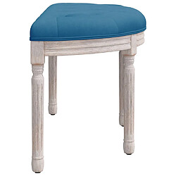 Avis vidaXL Banc Bleu 81,5x41x49 cm Velours