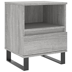 vidaXL Table de chevet sonoma gris 40x35x50 cm bois d’ingénierie