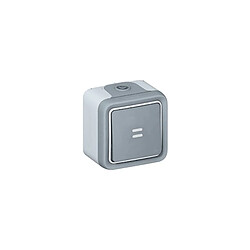 bouton poussoir lumineux - legrand plexo 55 - gris - complet