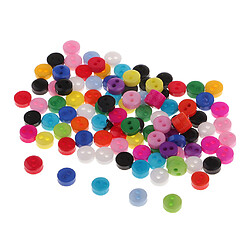 Acheter Bouton rond en résine 2 trous couleur bonbon 100pcs pour coudre scrapbook 6mm