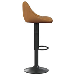 Avis vidaXL Tabouret de bar Marron Velours