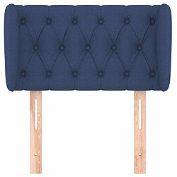 Avis Maison Chic Tête de lit scandinave avec oreilles,meuble de chambre Bleu 83x23x78/88 cm Tissu -MN76090