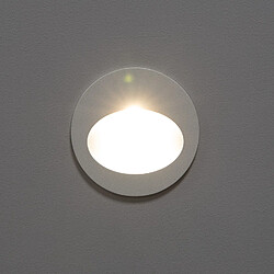 Ledkia Balise Extérieure Murale LED Encastrable 3W Ronde Coney Blanche Blanc neutre 4000K