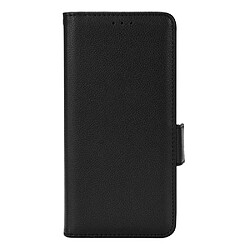 Etui en PU texture litchi, fermeture magnétique, anti-empreinte digitale noir pour votre iPhone 11 Pro Max 6.5 pouces