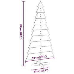 vidaXL Arbre de Noël en bois pour décoration 180 cm bois de pin massif pas cher