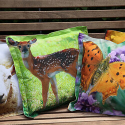 Esschert Design Coussin extérieur imperméable daim 41,5 x 41,5 x 10 cm.