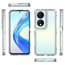 Htdmobiles Coque pour Honor 90 Smart et Honor X7b - housse etui silicone gel fine 360 integrale (avant et arriere) + verre trempe - TRANSPARENT