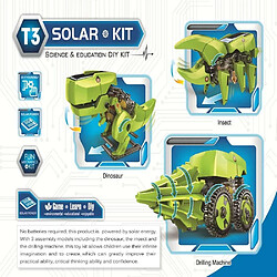 Acheter Justgreenbox 3 en 1 Robot Solaire DIY Intelligence Jouet Expérience de Physique Scientifique Dinosaure Insecte Perceuse - T6112211957142