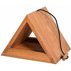 Luxus-Vogelhaus 46620e Mangeoire pour oiseaux Modèle moderne triangulaire en bois de chêne avec cordon de suspension