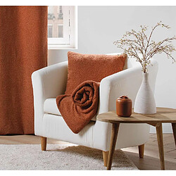 Douceur D'Interieur Coussin déhoussable BELI - Bouclette unie - 45 x 45 cm - Terracotta