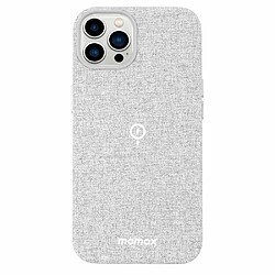 Coque en TPU + PU MOMAX charge magnétique (certifiée MFM), gris clair pour votre iPhone 13 Pro 6.1 pouces