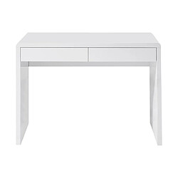 Avis Vente-Unique Bureau avec 2 tiroirs - MDF - Blanc laqué - VACELA