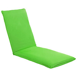 vidaXL Chaise longue pliable Tissu Oxford Vert