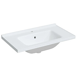 vidaXL Évier salle de bain blanc 81x48x19,5 cm rectangulaire céramique