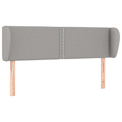 vidaXL Tête de lit avec oreilles Gris clair 147x23x78/88 cm Tissu