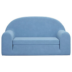 Avis Maison Chic Canapé-lit convertible 2 places, Clic-Clac pour enfants bleu peluche douce -GKD32200