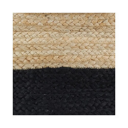 Avis Aubry Gaspard Sac cabas en jute et bois naturel et noir.