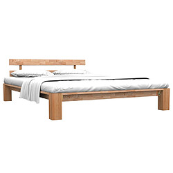 vidaXL Cadre de lit sans matelas bois de chêne massif 160x200 cm