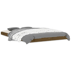 vidaXL Cadre de lit sans matelas marron miel 120x190 cm