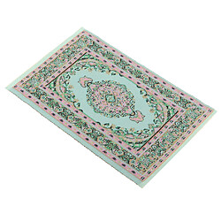 1/12 Dollhouse Miniature Tapis Broderie Tissu Mat Chambre Accs Vert X1