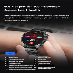 Acheter Yonis Montre Connectée Acier Étanche ECG Bluetooth