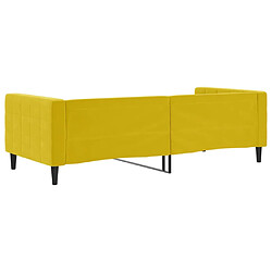 Acheter vidaXL Lit de repos sans matelas jaune 90x200 cm velours