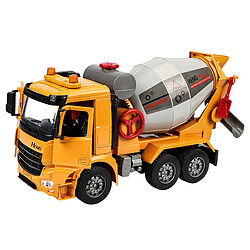 Universal 1: 18 Simulation d'un camion d'ingénierie qui peut vraiment mélanger un camion de mélange, un modèle de jouet, un son et une voiture légère, de la colle, de la colle, du béton, des cadeaux de voiture.(Jaune)