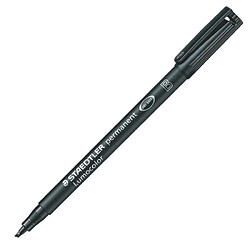 STAEDTLER Stylo feutre Lumocolor noir pointes assorties - Pochette de 4