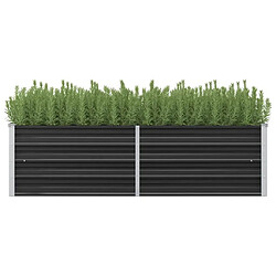 vidaXL Lit surélevé de jardin Anthracite 160x40x45 cm Acier galvanisé