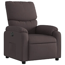 Avis vidaXL Fauteuil inclinable électrique Marron foncé Tissu