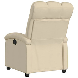 Acheter vidaXL Fauteuil inclinable Crème Tissu