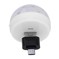 mini usb scène disco lumière commande vocale boule magique lampe rgb led ampoule blanc pas cher