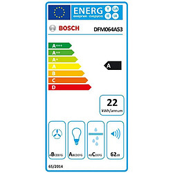 Hotte télescopique 60cm 405m³/h silver - dfm064a53 - BOSCH