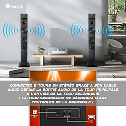 Acheter NGS Sky Charm - Tour de Son Bluetooth 50W avec Télécommande, Entrée Optique, USB, Radio FM et AUX in (Couleur Noir)