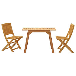 Avis Maison Chic Ensemble de salle à manger de jardin 3 pcs,Table et chaises d'extérieur Bois d'acacia solide -GKD392233