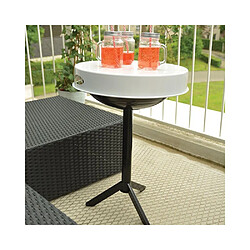 Esschert Design Table barbecue avec plateau amovible plateau blanc.