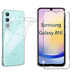 Pack coque transparente TPU et protection écran vitre en verre trempé Samsung Galaxy A16 4G / Galaxy A16 5G - XEPTIO