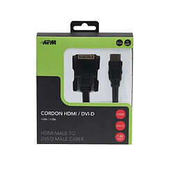 APM Cordon HDMI/DVI-D - Mâle/Mâle - Noir - 1,8m