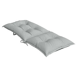 Acheter vidaXL Coussins de chaise à dossier haut lot de 2 gris clair mélangé