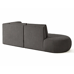 Avis Lisa Design Santorini - canapé modulable d'angle droit + pouf - 4 places - en tissu texturé