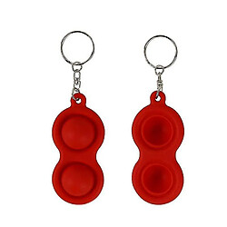 Universal (rouge) simple bosselage porte-clés stress soulagement anxiété soulagement adulte enfant jouets