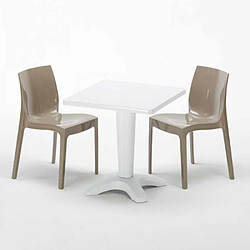 Avis Grand Soleil Table et 2 chaises colorées polypropylen