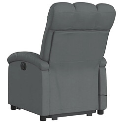 Avis vidaXL Fauteuil de massage inclinable Gris foncé Tissu