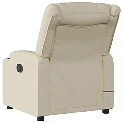 Acheter Maison Chic Fauteuil Relax pour salon, Fauteuil de massage inclinable électrique crème similicuir -GKD31887