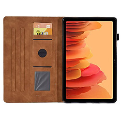 Etui en PU fonction d'éveil/veille automatique avec support et porte-cartes pour votre Samsung Galaxy Tab A7 10.4 (2020) (T500/T505) - marron