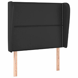 Maison Chic Tête de lit moderne avec oreilles pour chambre - Décoration de lit Noir 103x23x118/128 cm Similicuir -MN15847