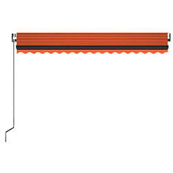 Avis vidaXL Auvent rétractable automatique 400x350 cm Orange et marron