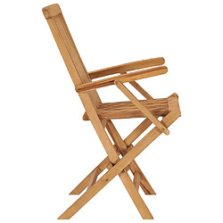 Acheter Maison Chic Lot de 2 Chaises de jardin,Fauteuil d'extérieur pliables Bois de teck massif -MN15444