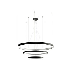 Luminaire Center Suspension LED Rio Aluminium Noir