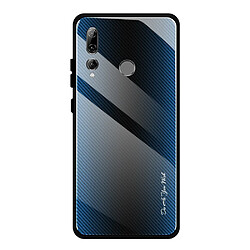 Wewoo Coque Pour Huawei Enjoy 9s / Honor 10i / 20i / 20 Lite / P Smart Plus 2019 / Maimang 8 étui de protection en verre dégradé de texture bleu